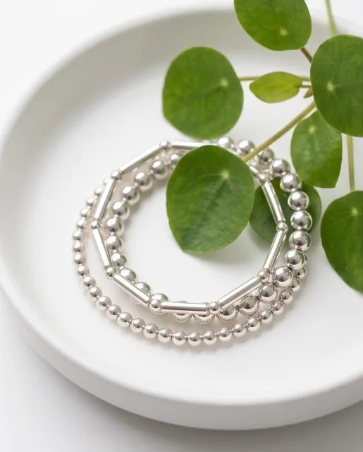 Isolde Silver Bar Bracelet — handmade by Willow and Fox