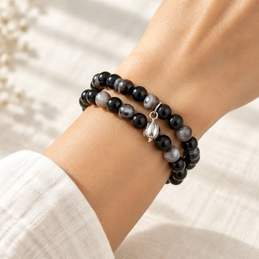 Onyx Wanderer Bracelet — handmade by Willow and Fox