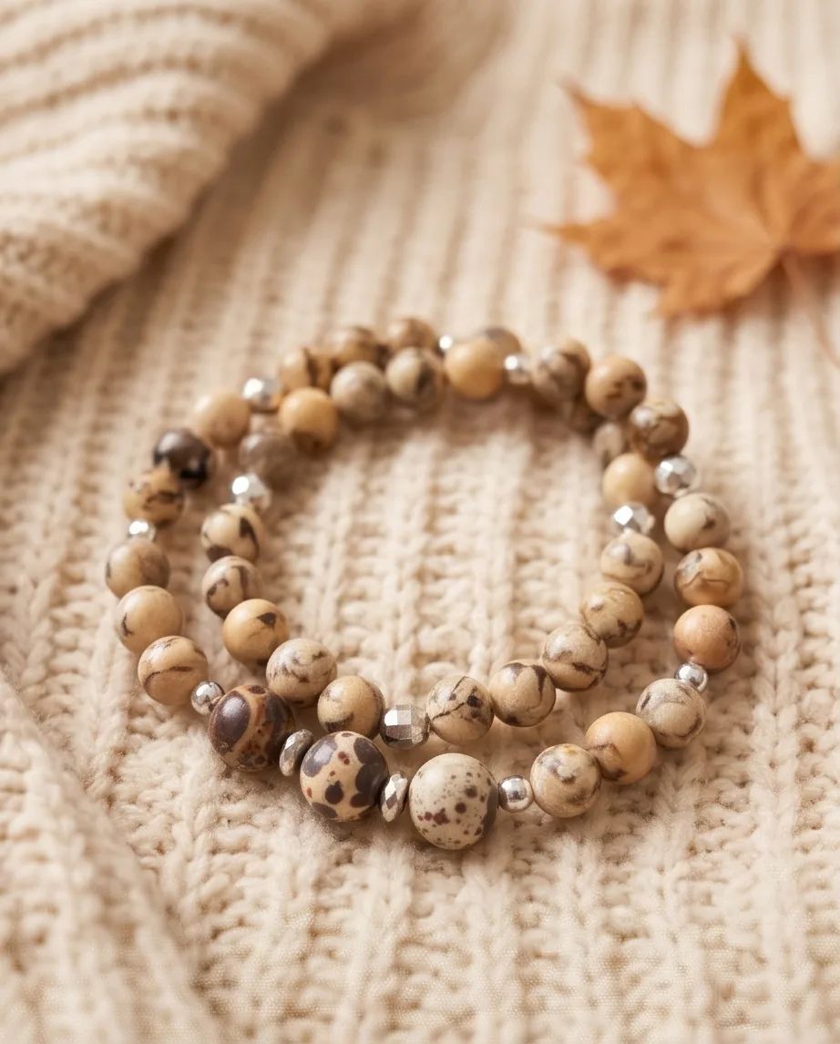 Sable Picture Jasper Bracelet — handmade by Willow and Fox