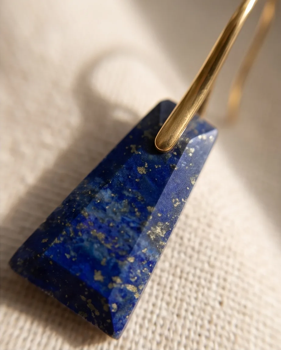 Cosima Lapis Drop Earrings — handmade by Willow and Fox