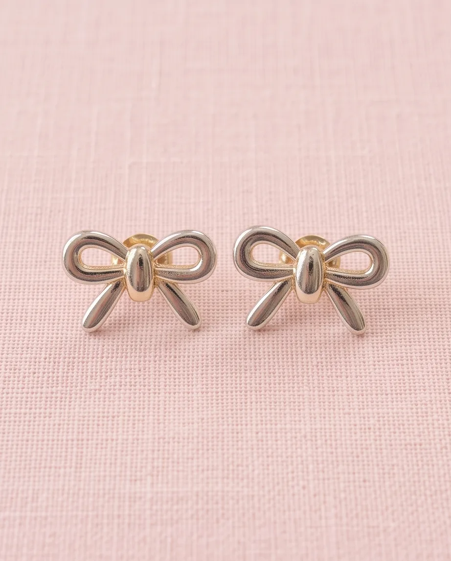 Juliette Petite Bow Studs — handmade by Willow and Fox