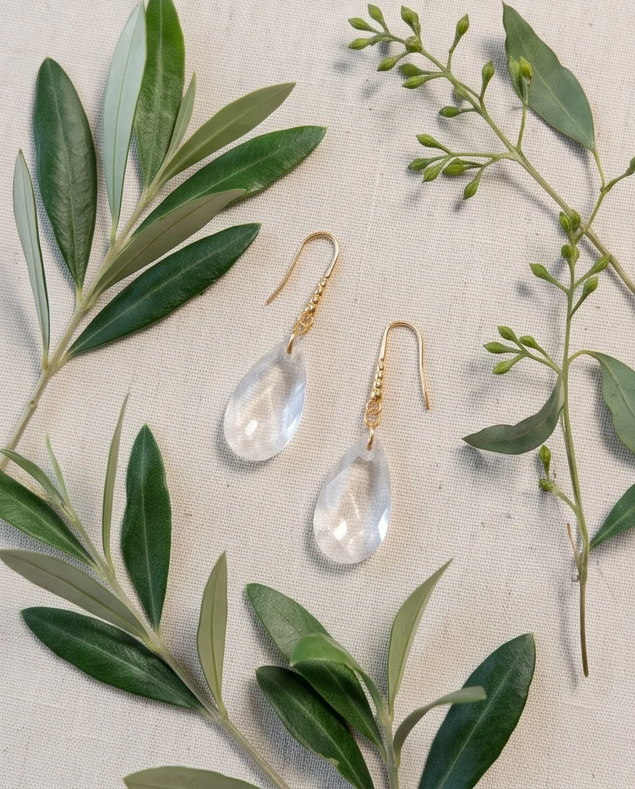 Marcelline Moonstone Drop Earrings — handmade by Willow and Fox