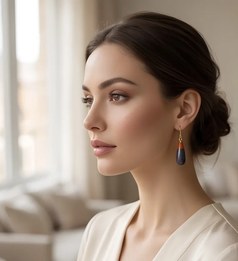 Marisol Slate Drop Earrings — handmade by Willow and Fox