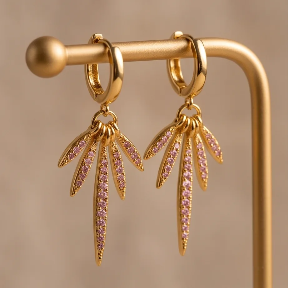 Pink Spike Earrings — handmade by Willow and Fox