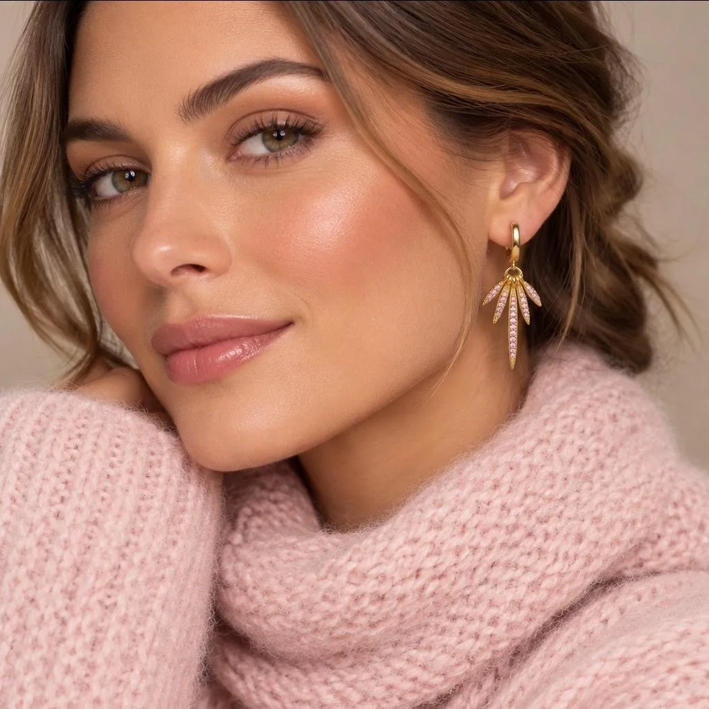Pink Spike Earrings — handmade by Willow and Fox