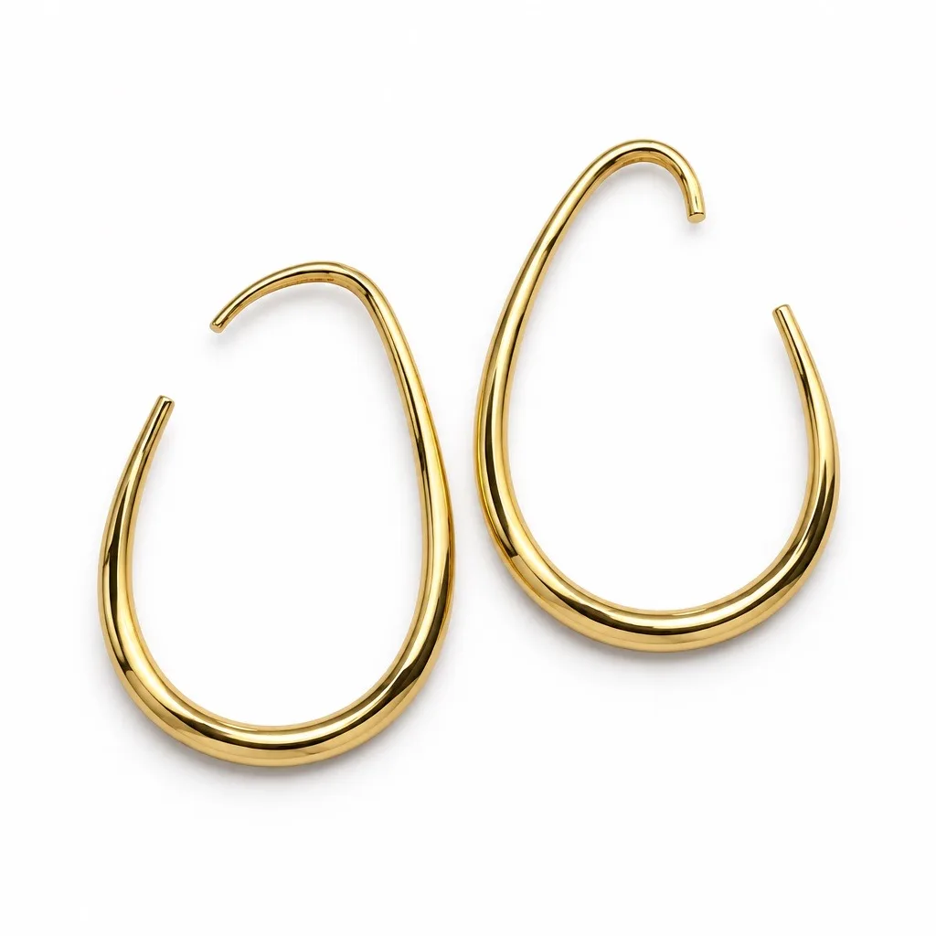 Sculptural Gold Hoops — handmade by Willow and Fox