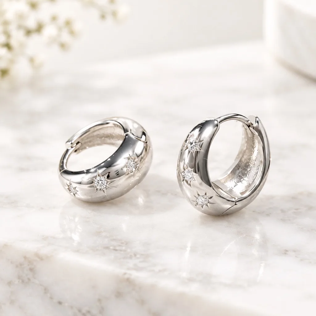 Wren Starlight Hoops — handmade by Willow and Fox
