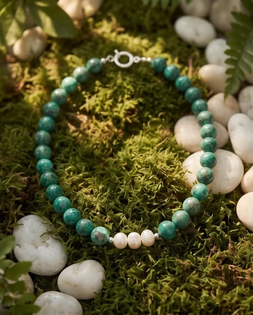 Chrysocolla Whisper Necklace — handmade by Willow and Fox