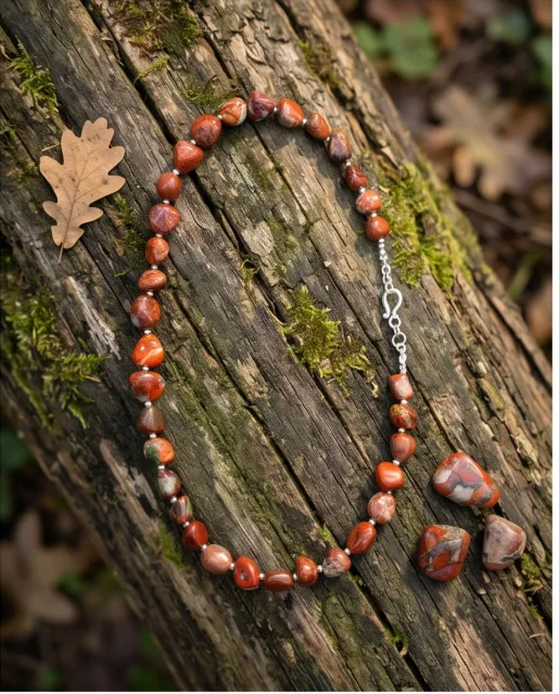 Fenwick Poppy Jasper Necklace — handmade by Willow and Fox
