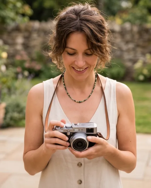 Fernanda Jade Bead Necklace — handmade by Willow and Fox