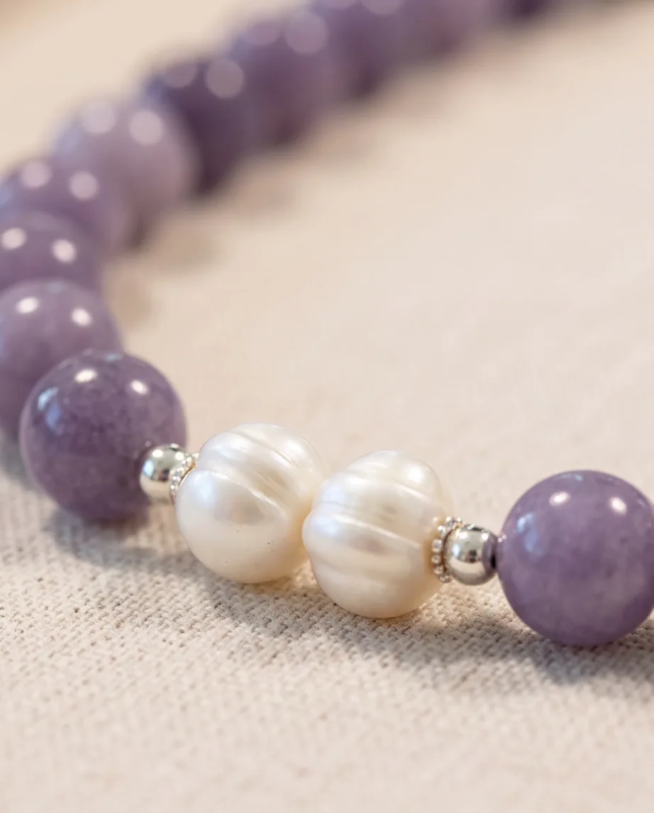Petra Lavender Jade Necklace — handmade by Willow and Fox