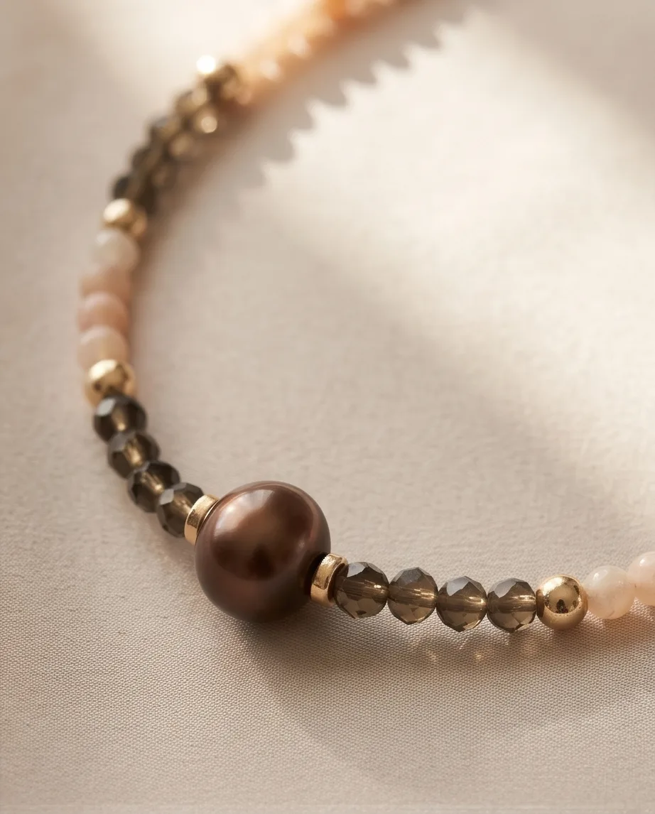 Sienna Opal Pearl Choker Necklace — handmade by Willow and Fox